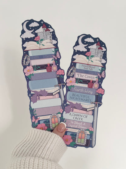Custom Fantasy Bookstack Bookmark: Choose Your Favourite Book Titles
