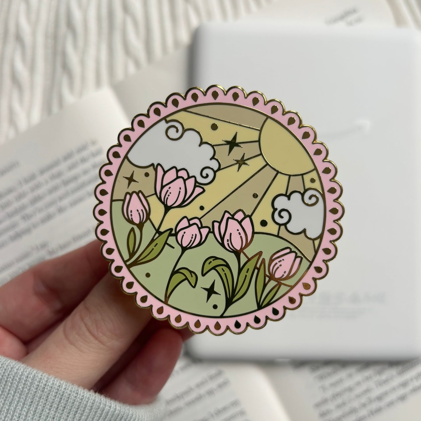 Tulip Garden E-Reader Grip