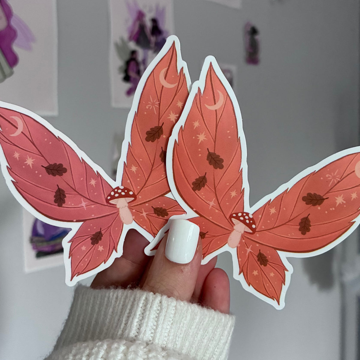 Autumn Fairy Wings Matte Vinyl Sticker