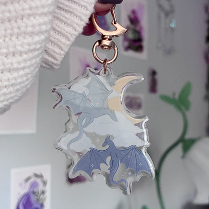 Cloud Dragons Acrylic Keyring