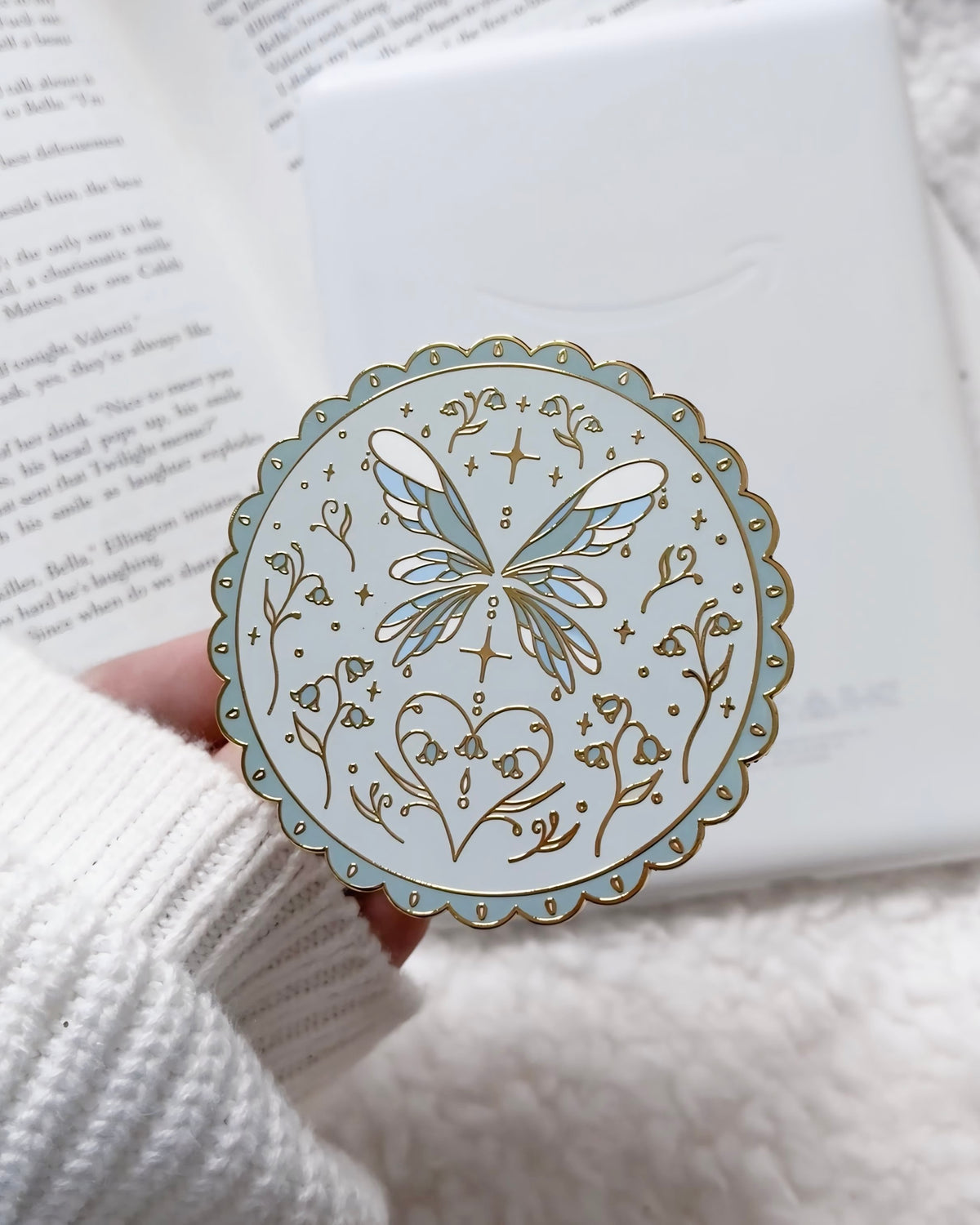 Gold Bluebell Fairy E-Reader Grip