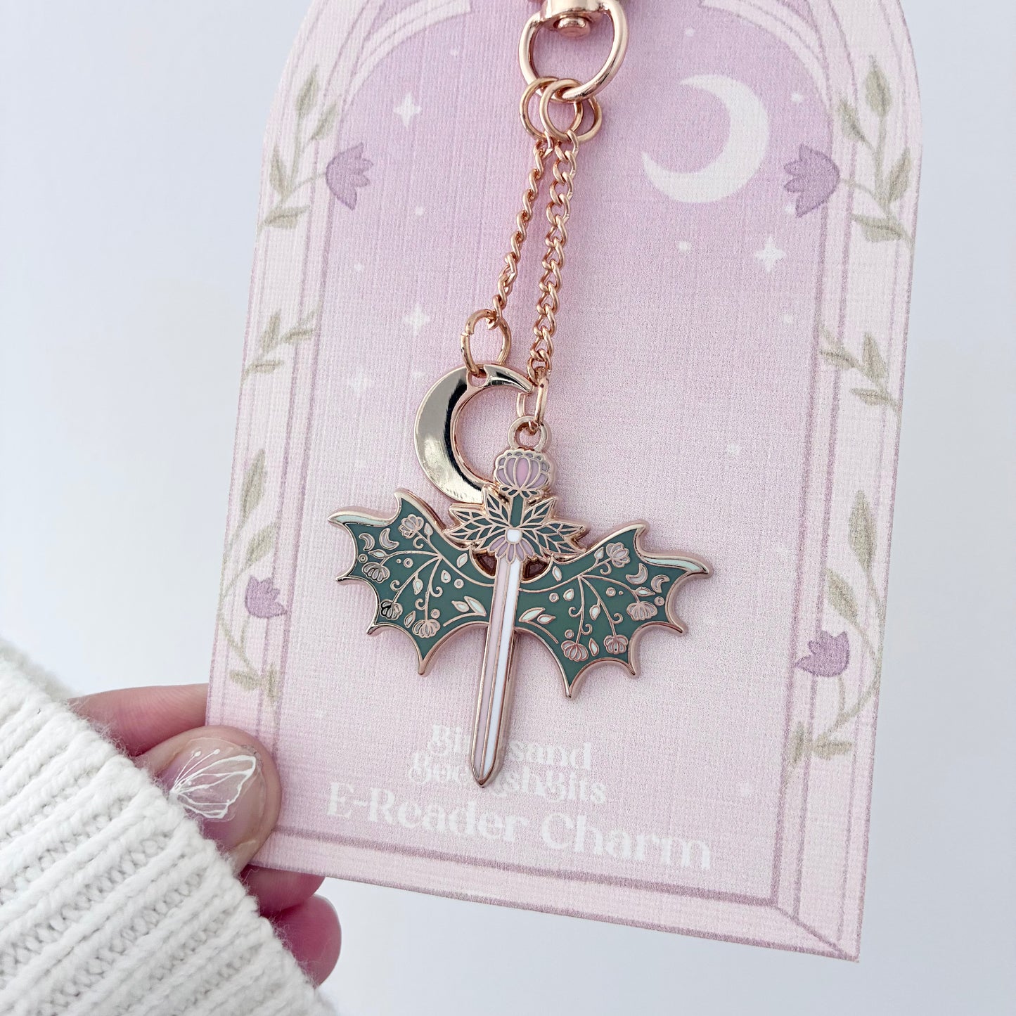 Blossom Dragon Wings E-Reader Charm