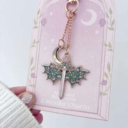Blossom Dragon Wings E-Reader Charm