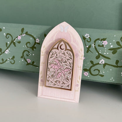 Flower Garden Dragons Enamel Pin