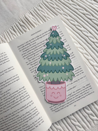 A Pink Christmas Tree Bookmark
