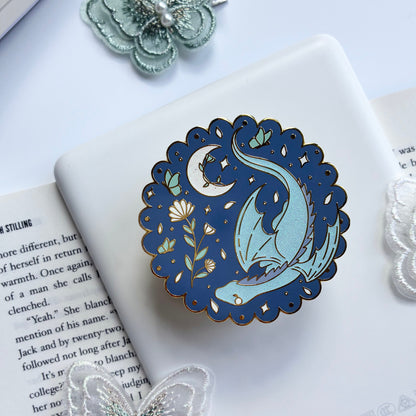 Moon Flower Dragon E-Reader Grip