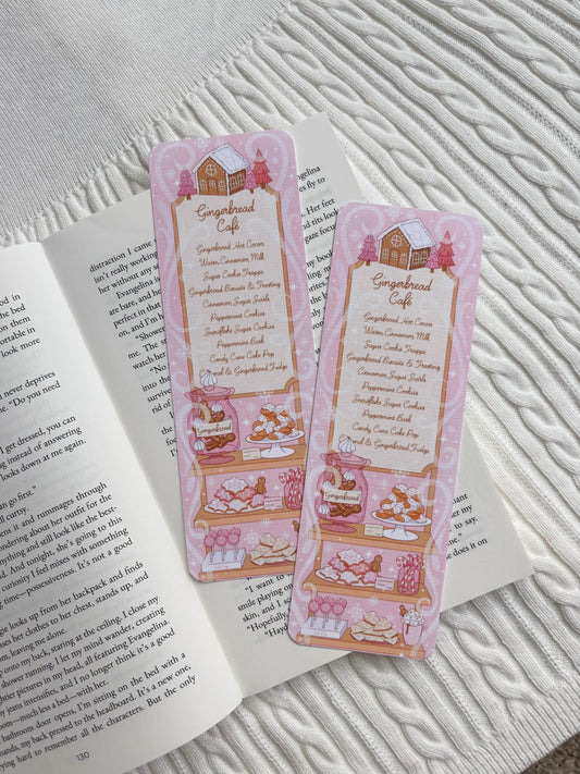 A Gingerbread Cafe Menu Bookmark