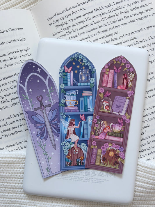 Fairy Bookshelf Matte Vinyl Sticker