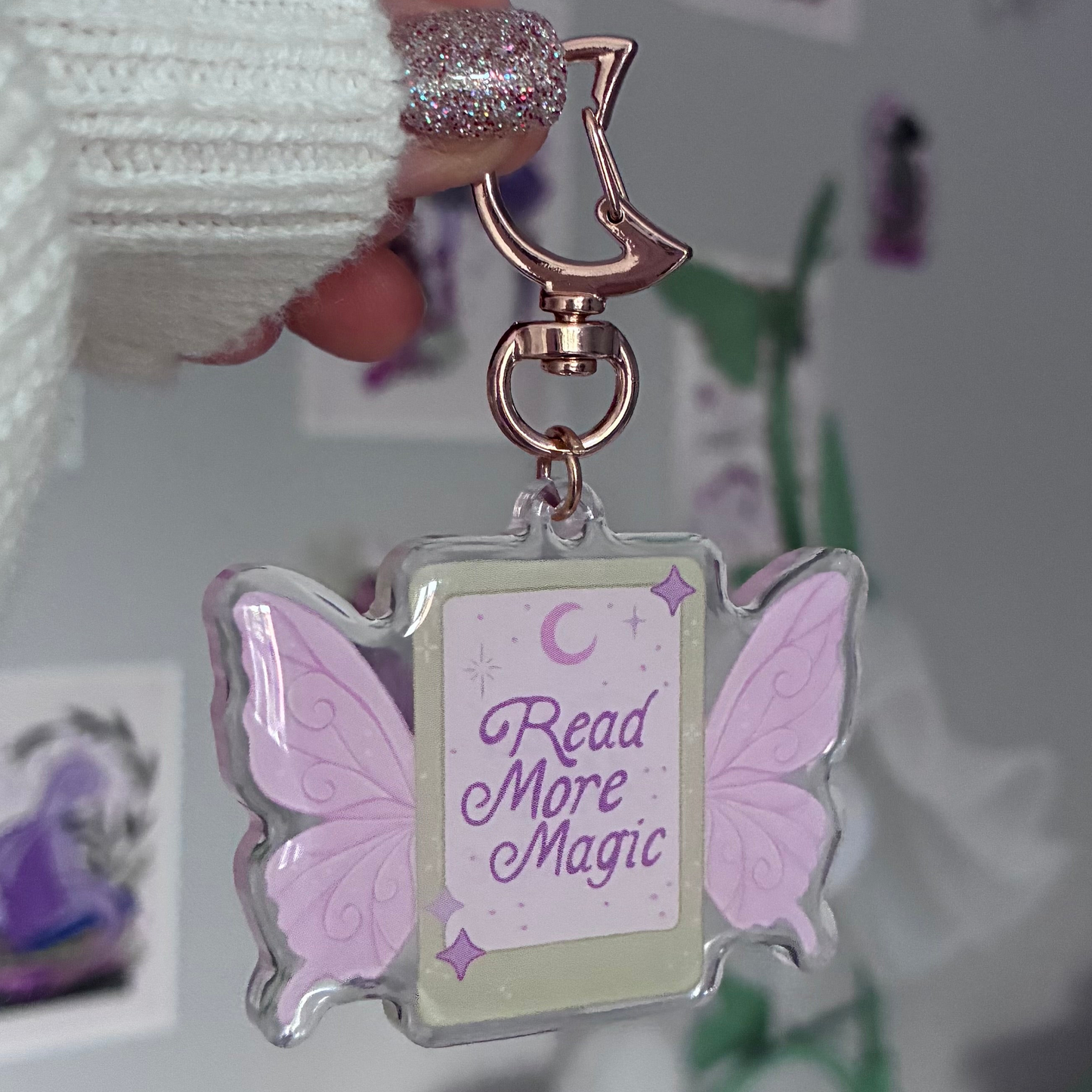 Fairy Kindle Acrylic Keyring