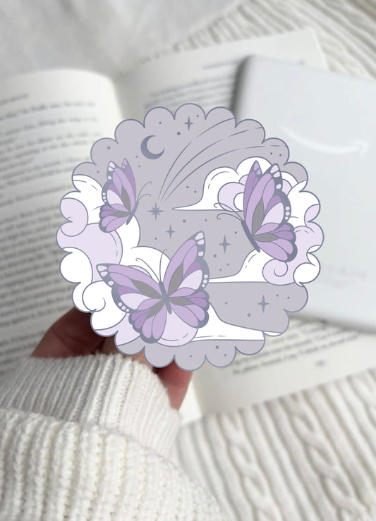 PREORDER Silver Cloud Butterflies E-Reader Grip