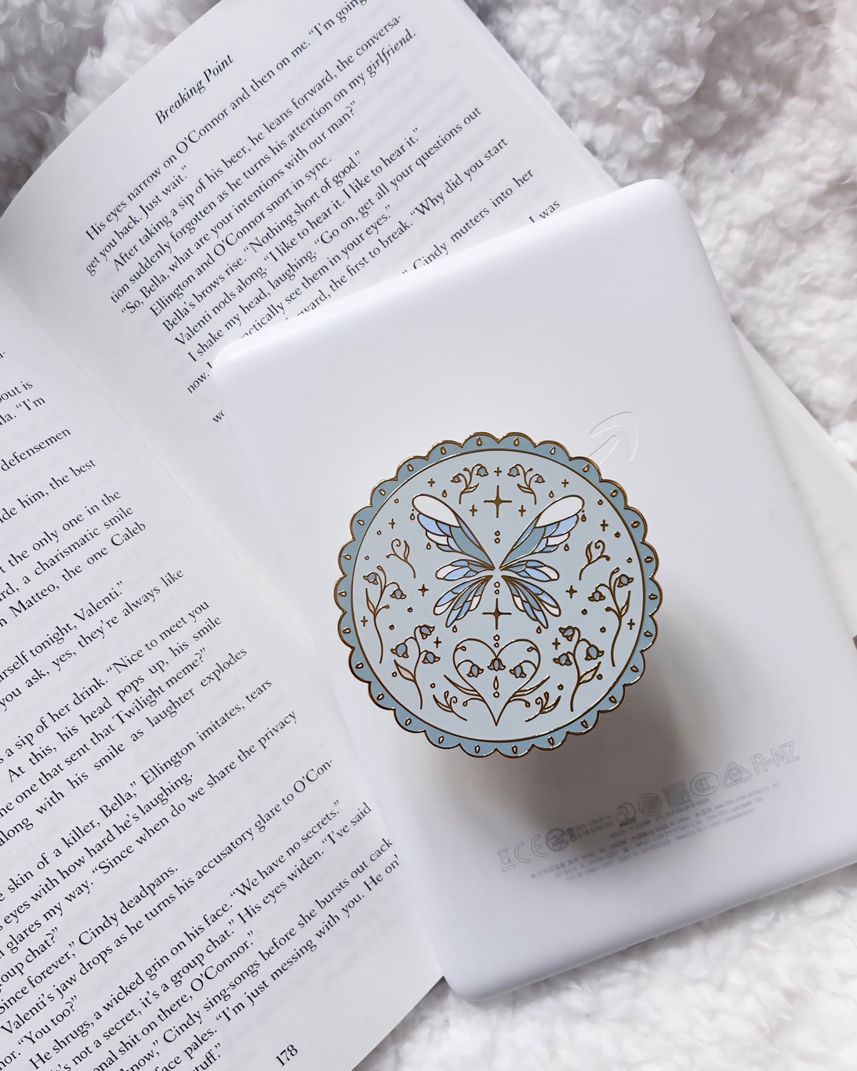 Gold Bluebell Fairy E-Reader Grip