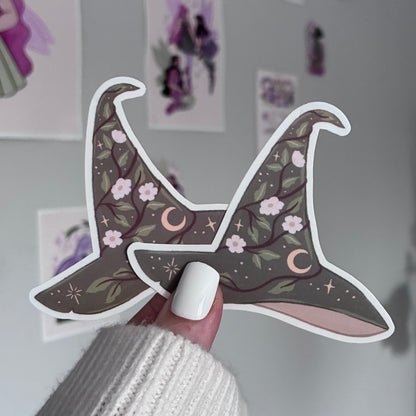 Witches Hat Matte Vinyl Sticker