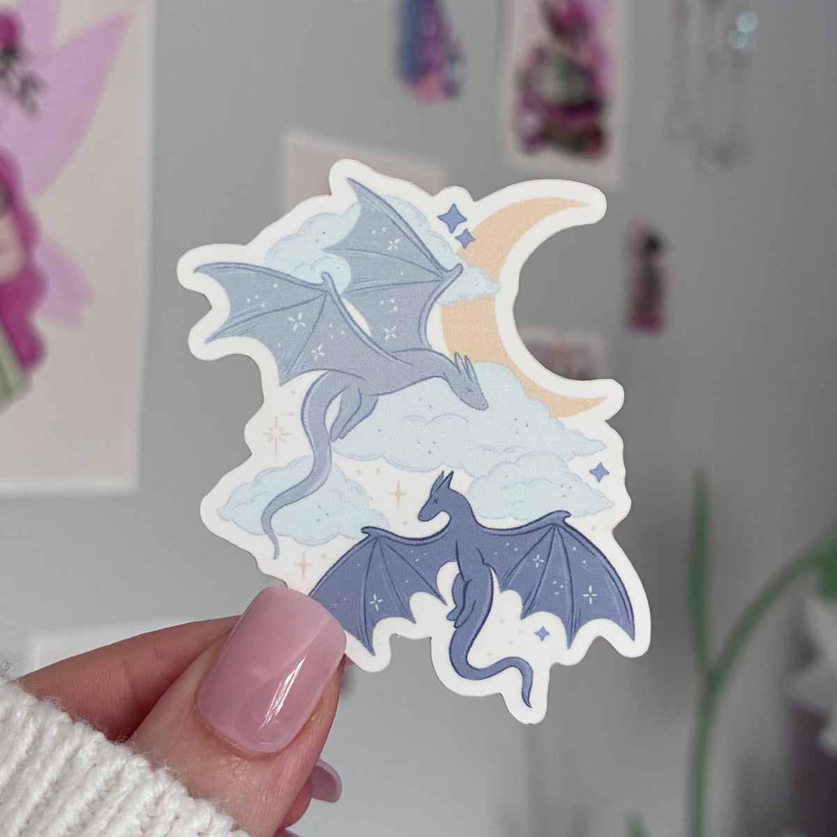 Cloud Dragons Matte Vinyl Sticker