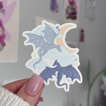 Cloud Dragons Matte Vinyl Sticker