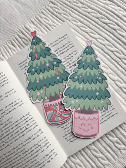 A Pink Christmas Tree Bookmark