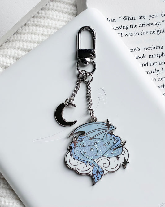 Silver Cloud Dragon E-Reader Charm