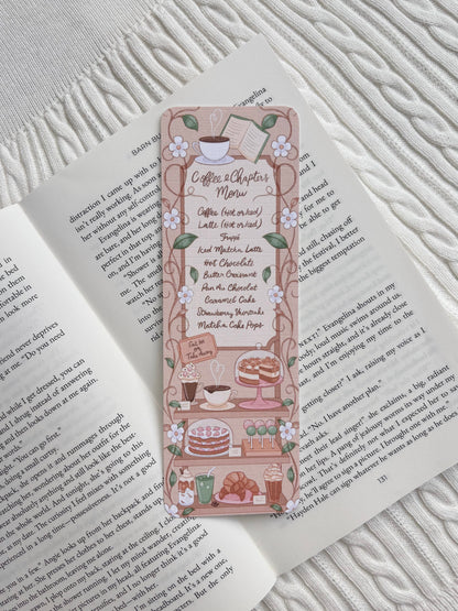 A Coffee & Chapters Menu Bookmark