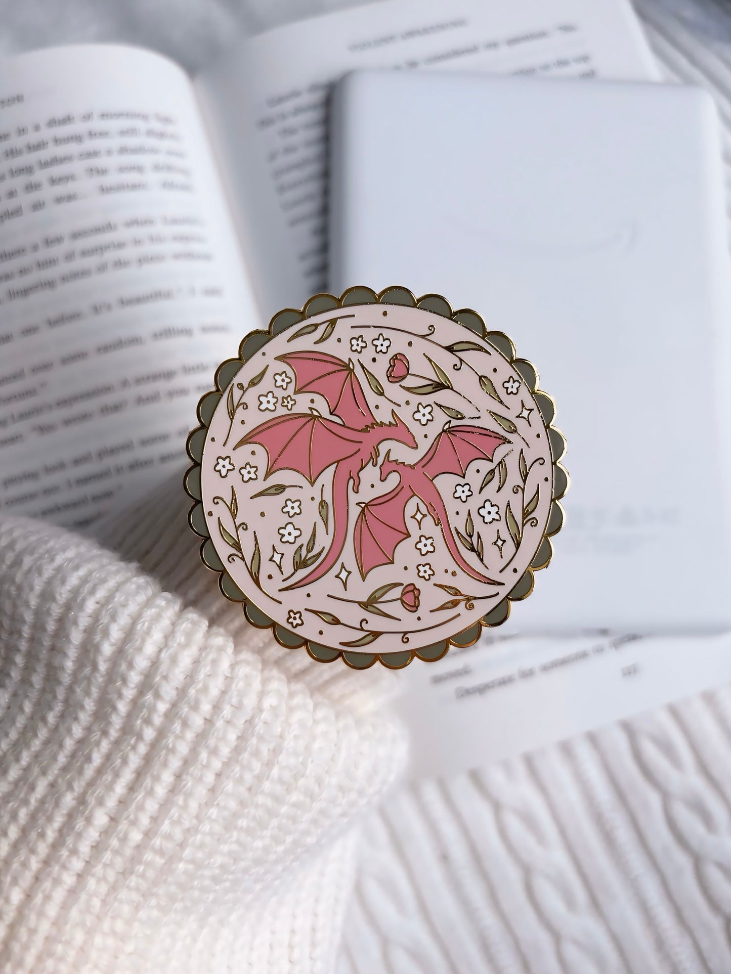 PREORDER Flower Garden Dragon E-Reader Grip