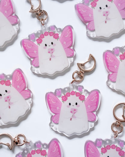 Flower Fairy Ghost Keyring