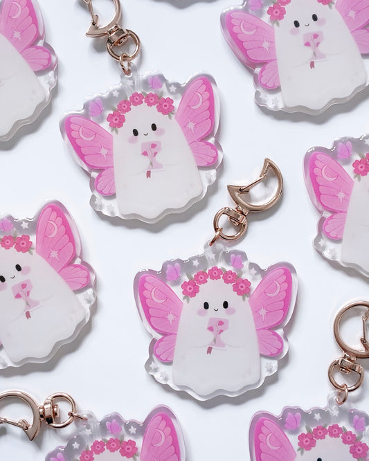 Flower Fairy Ghost Keyring