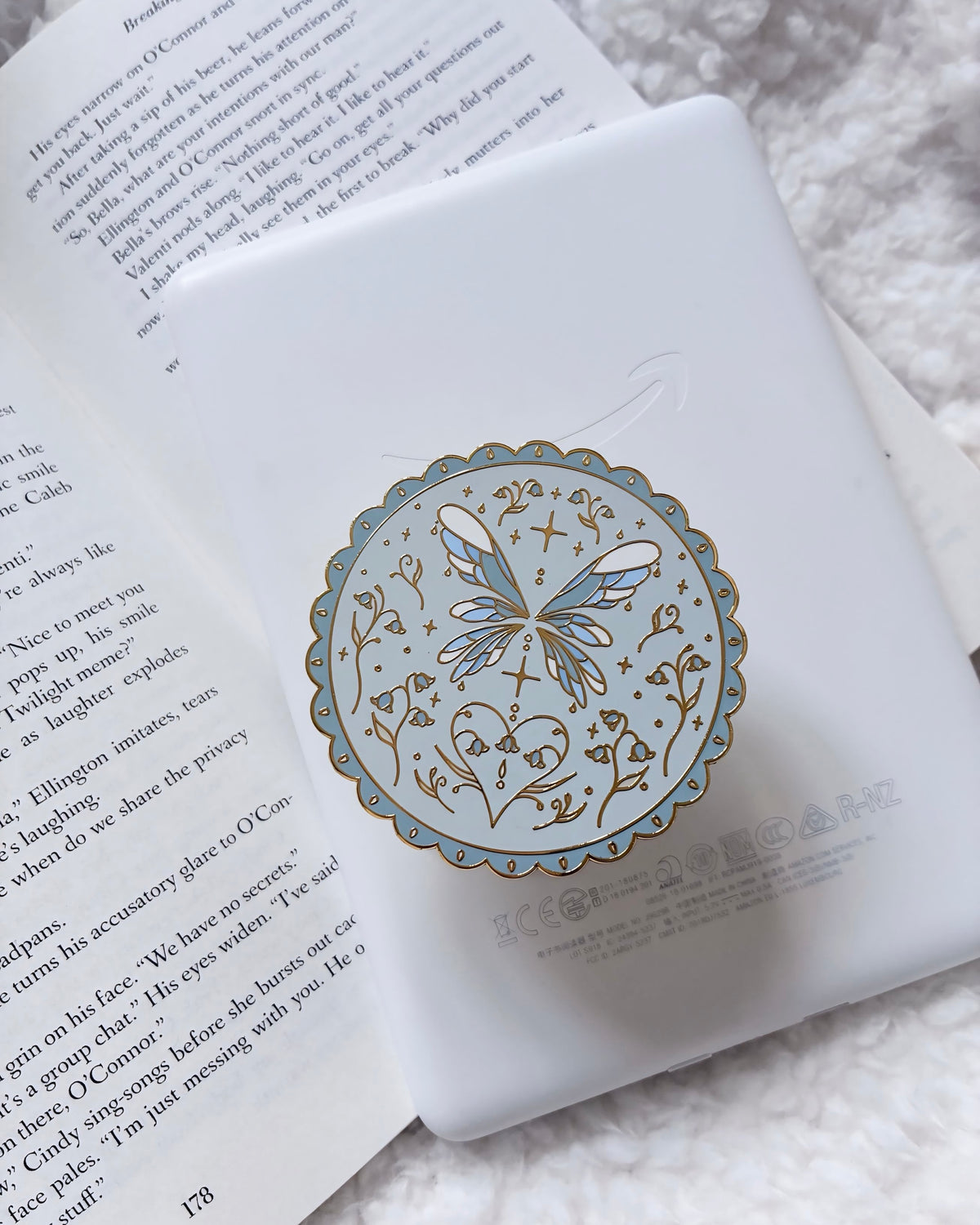 Gold Bluebell Fairy E-Reader Grip
