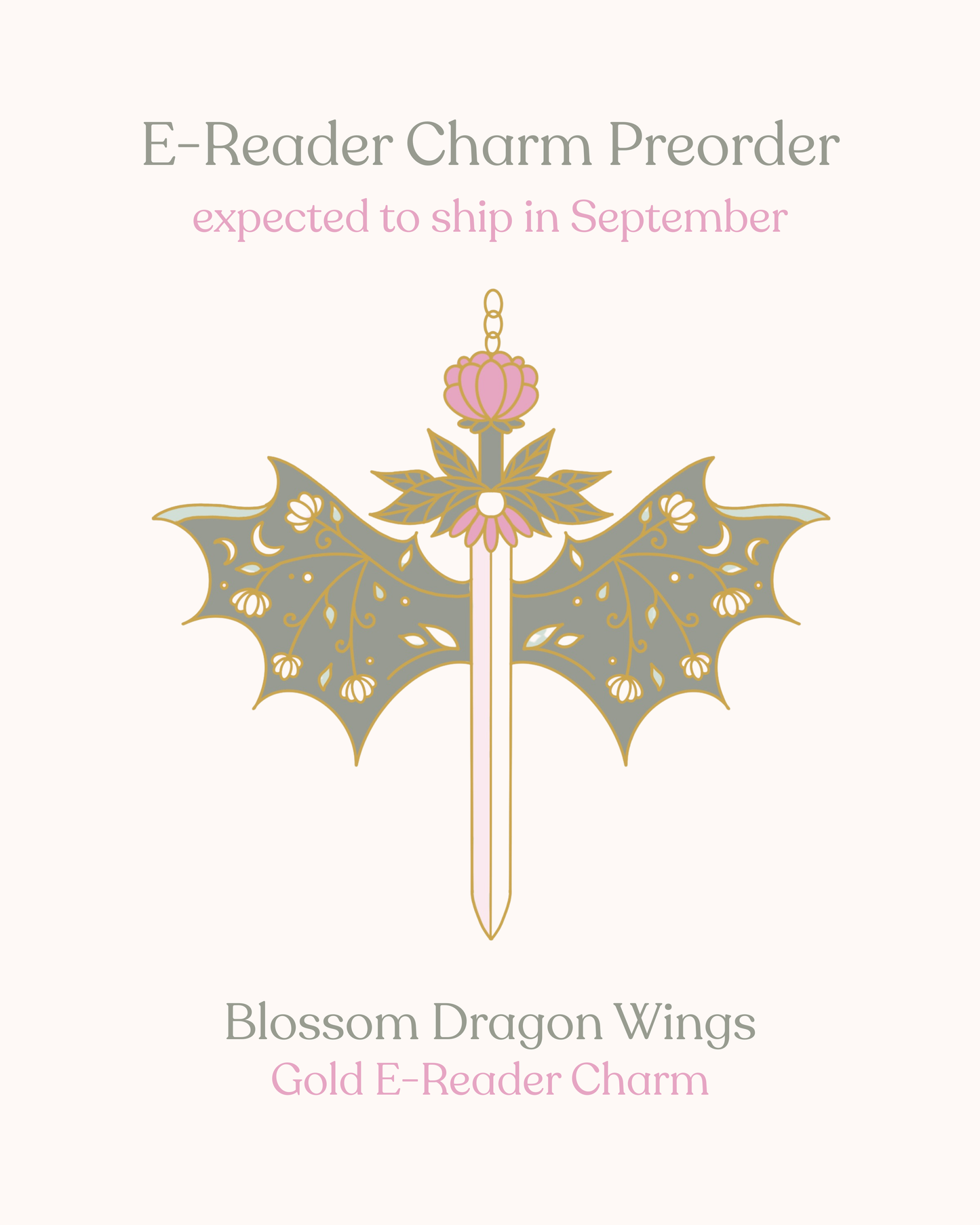 PREORDER Blossom Dragon Wings E-Reader Charm