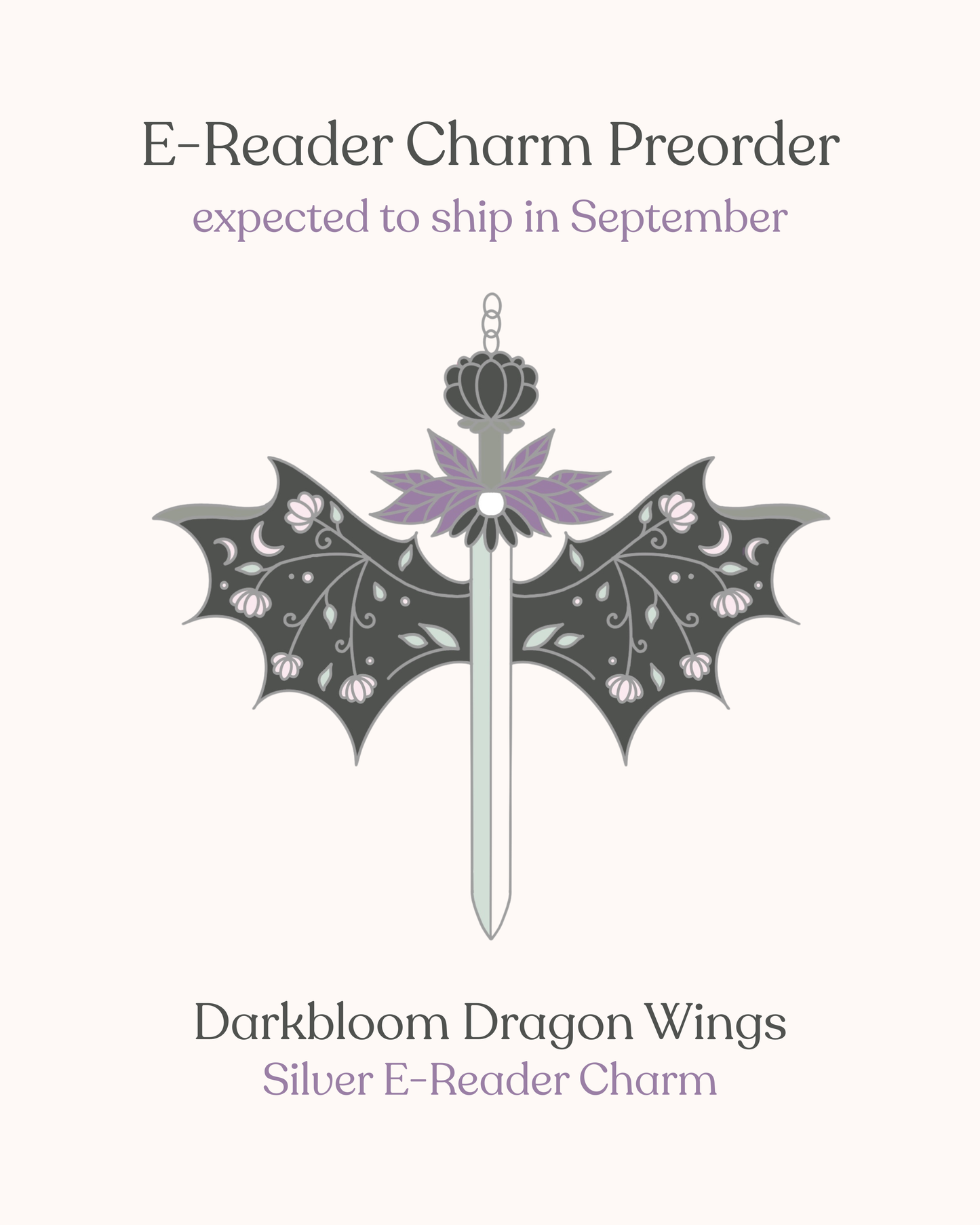 PREORDER Darkbloom Dragon Wings E-Reader Charm