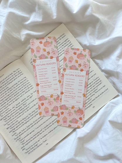 Autumn Readers Receipt Bookmark