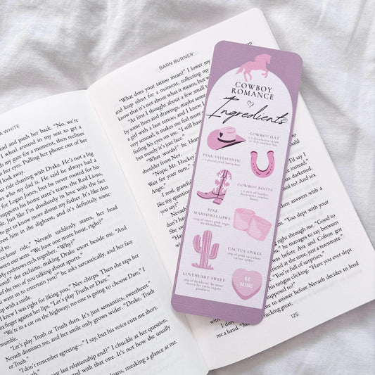 Cowboy Romance Ingredients Bookmark