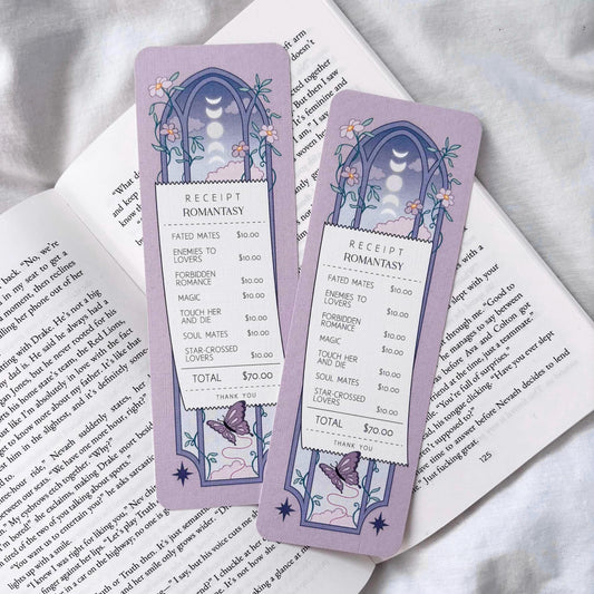 Romantasy Receipt Bookmark