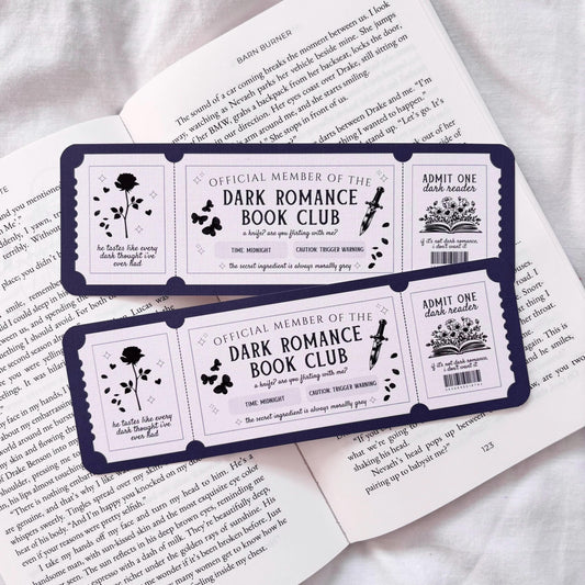 Dark Romance Ticket Bookmark