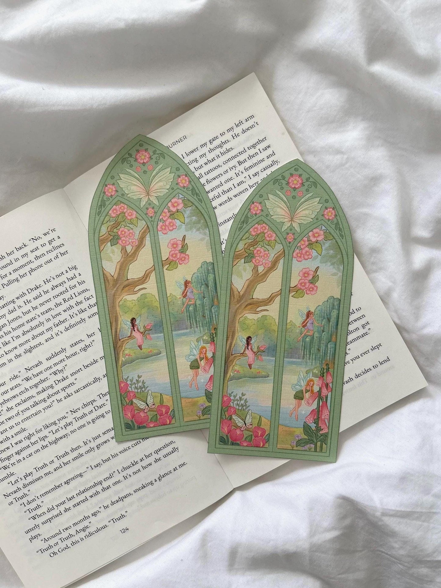 Flower Fairy Arched Window Bookmark