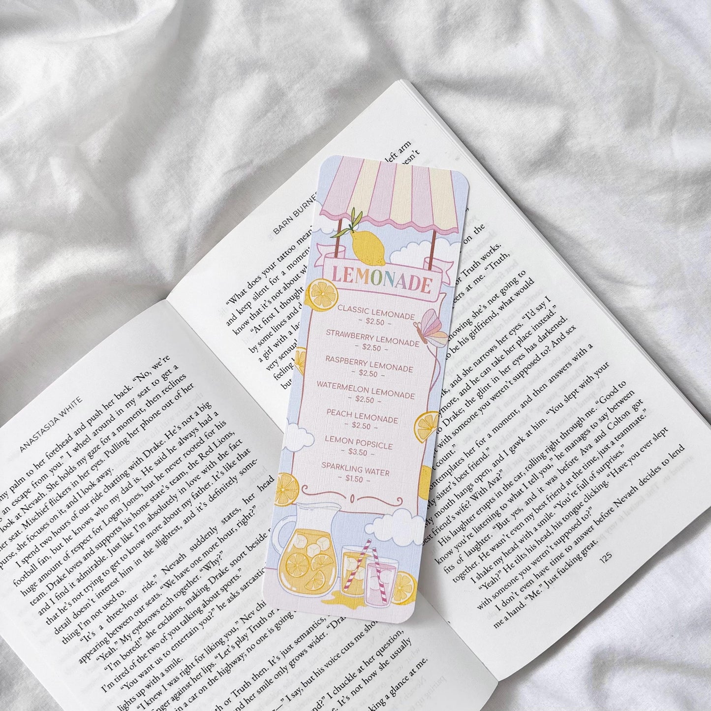 Lemonade Stand Menu Bookmark