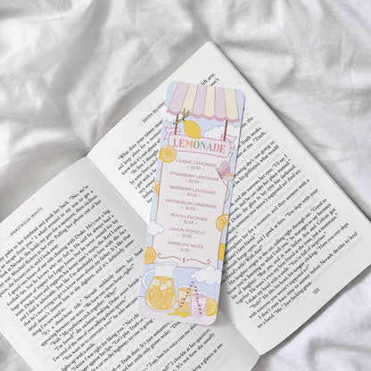 Lemonade Stand Menu Bookmark