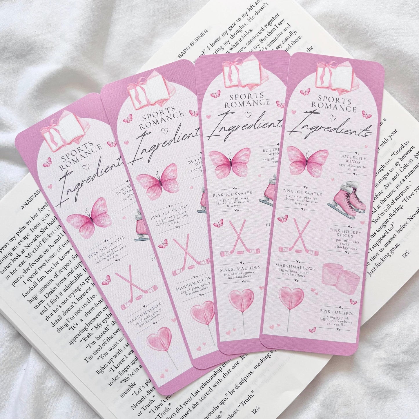 Sports Romance Ingredients Bookmark