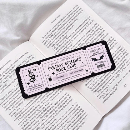 Fantasy Romance Ticket Bookmark