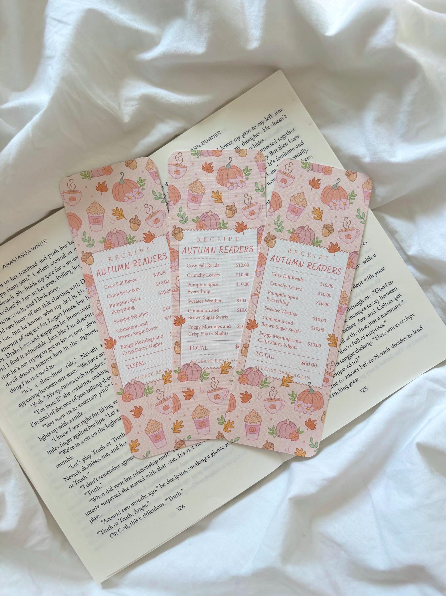 Autumn Readers Receipt Bookmark
