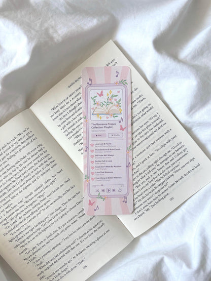 Romance Book Tropes Playlist Bookmark