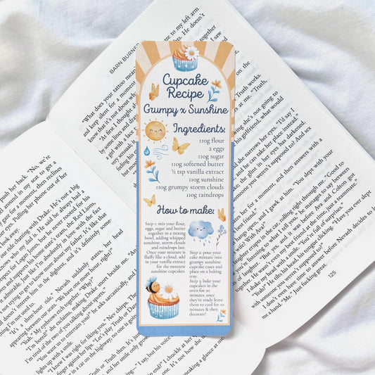 Grumpy x Sunshine Cupcake Recipe Bookmark