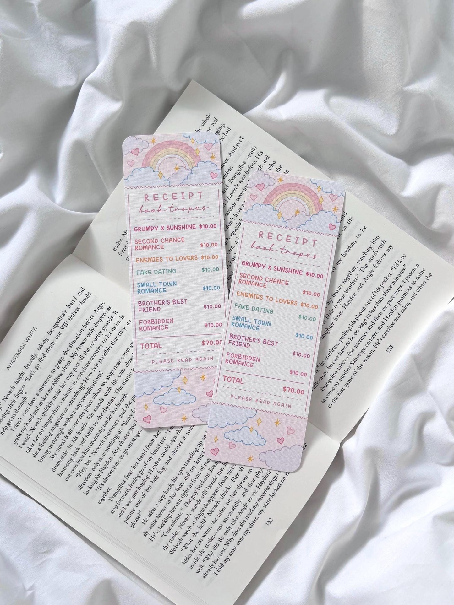 Rainbow Romance Book Tropes Bookmark
