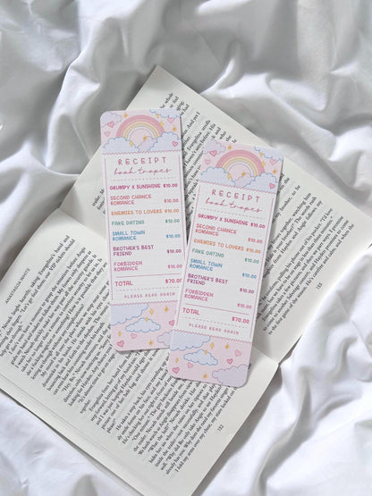 Rainbow Romance Book Tropes Bookmark