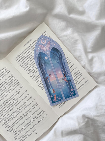 Moon Fairy Arched Window Bookmark