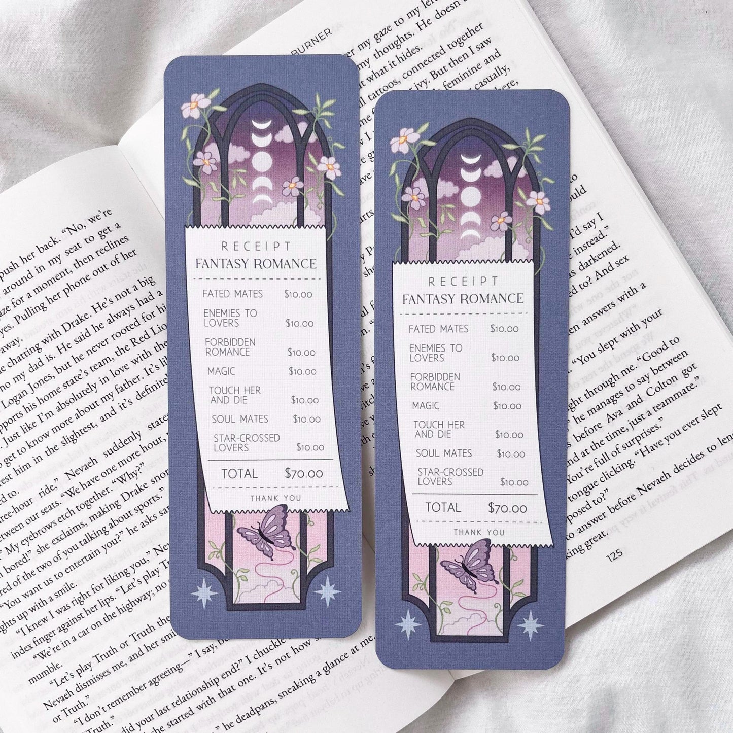 Fantasy Romance Receipt Bookmark