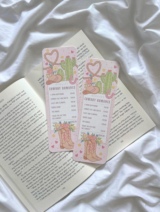 Cowboy Romance Receipt Bookmark