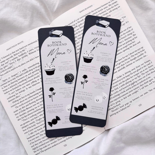 Book Boyfriend Menu Bookmark
