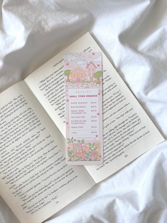 Small Town Romance Receipt Bookmark